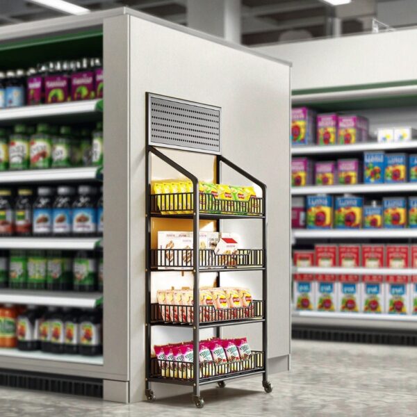 Beverage cabinet wire shelving (1)
