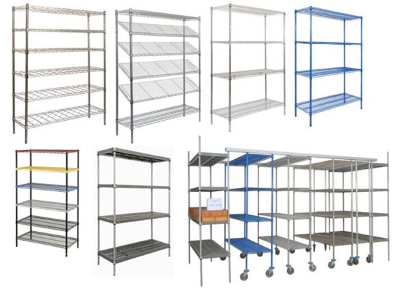 Cold storage room multilayer wire shelving (1)