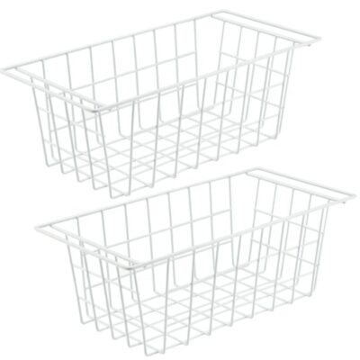 White Color Wire Chest Freezer Basket Metal Freezer Basket