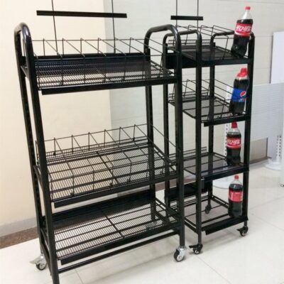 Drink Metal Display Stand Drink Holder Anti-tip Wire Rack