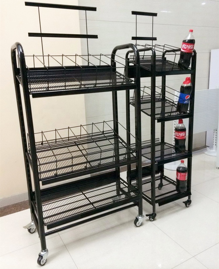 Drink Metal Display Stand Drink Holder Anti-tip Wire Rack