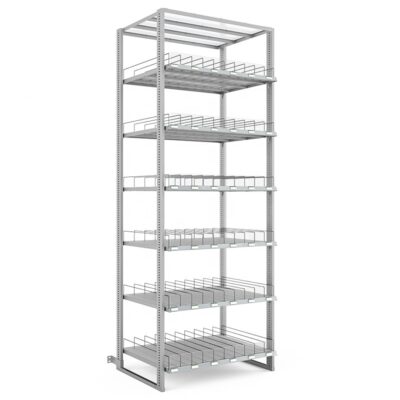 Walk-in Refrigerated Wire Shelving Perforated Gondola