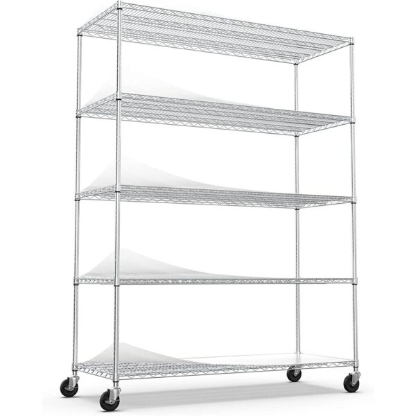 1-71.jpg Hot Walk-in Freezer Wire Shelving Shelf With Wheels