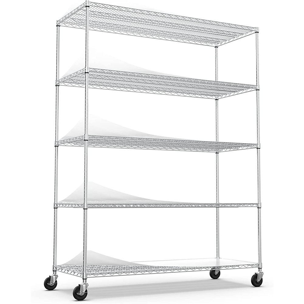 1-71.jpg Hot Walk-in Freezer Wire Shelving Shelf With Wheels