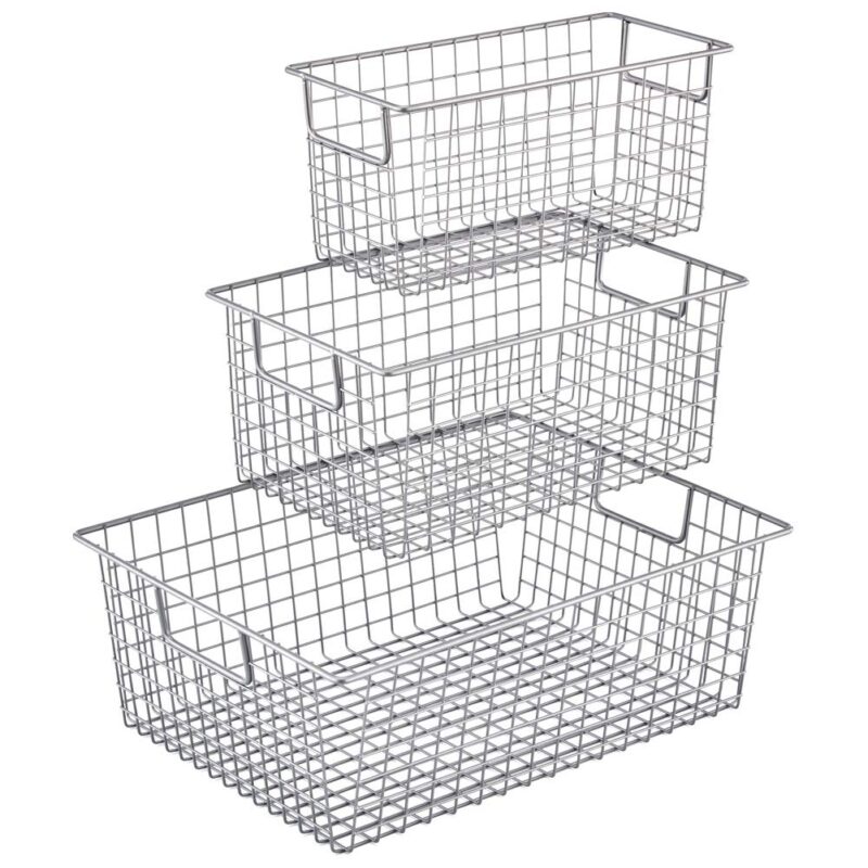 Freezer Wire Basket Sturdy Metal Wire Storage Baskets