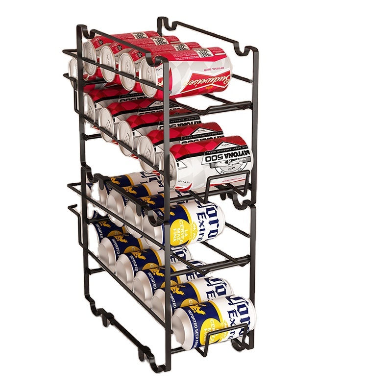1-91.jpg Drink Holder Anti-tip Wire Rack Beverage Cans Organiser