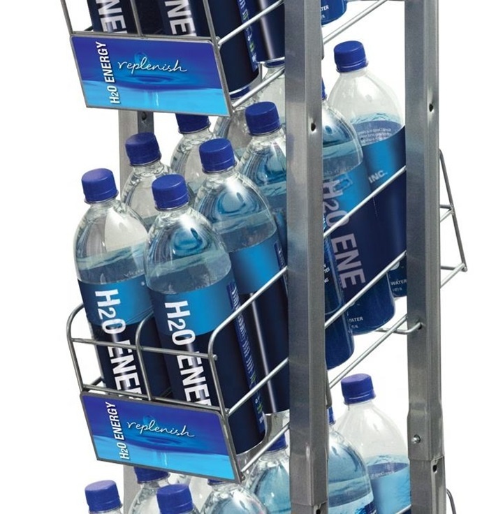 Beer Cabinet Wire Rack Display With Wire Shelves