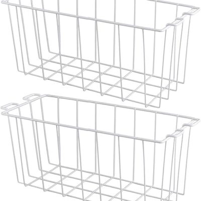 Deep Freezer Basket Storage Rack Bins Metal Wire Baskets
