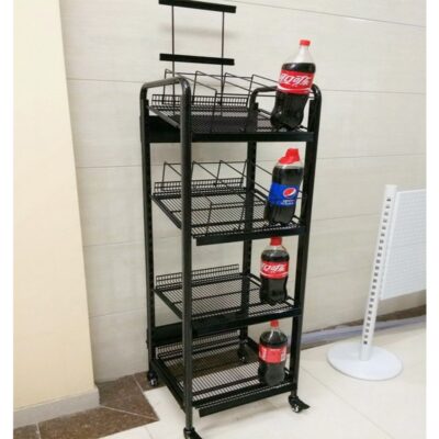 Drink Metal Display Stand Drink Holder Anti-tip Wire Rack