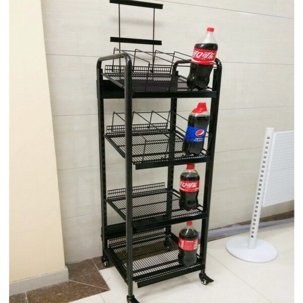 Drink Metal Display Stand Drink Holder Anti-tip Wire Rack