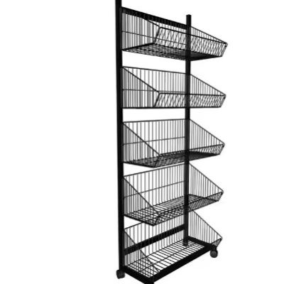 Custom Supermarket Gondola Drink Holder Anti-tip Wire Rack