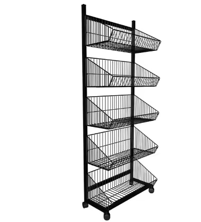 Custom Supermarket Gondola Drink Holder Anti-tip Wire Rack