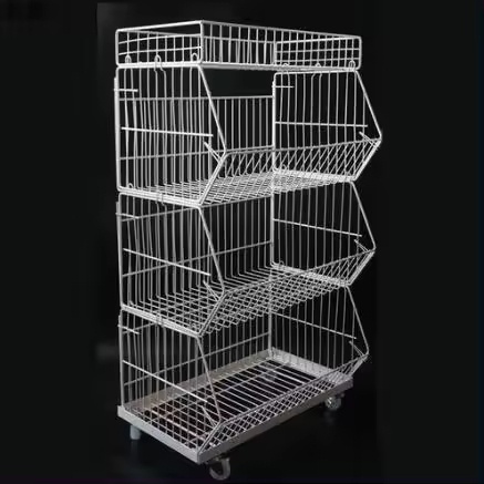 Walk-in Refrigerated Wire Shelving Metal Wire Rack