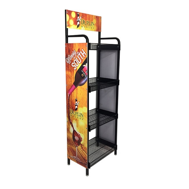 Custom Supermarket Retail Beverage Cabinet Wire Rack
