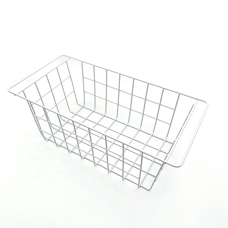 White Color Wire Chest Freezer Basket Metal Freezer Basket