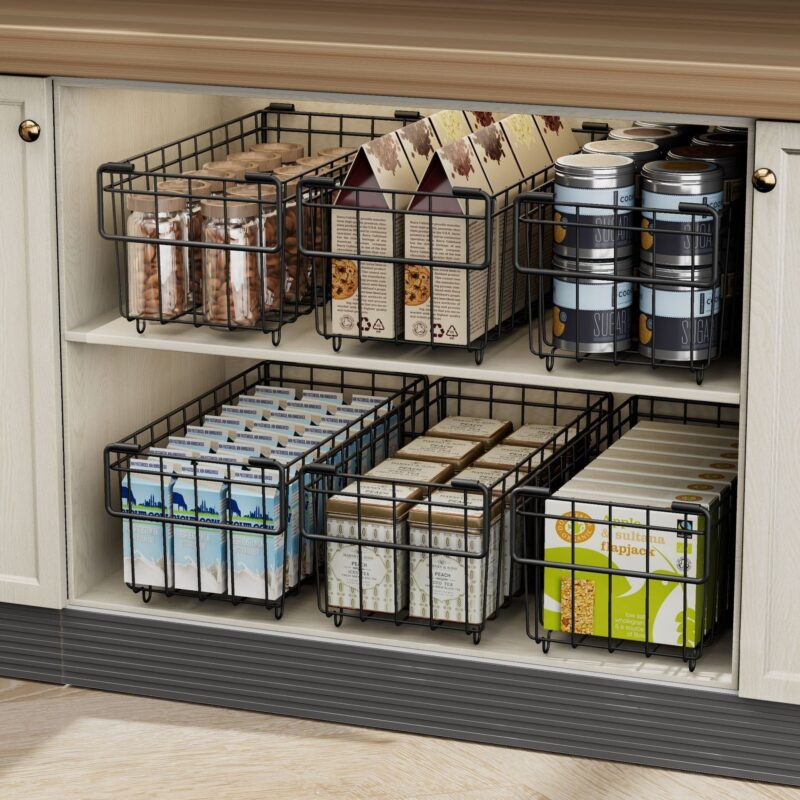 Stainless Steel Freezer Baskets With Open Grid Design