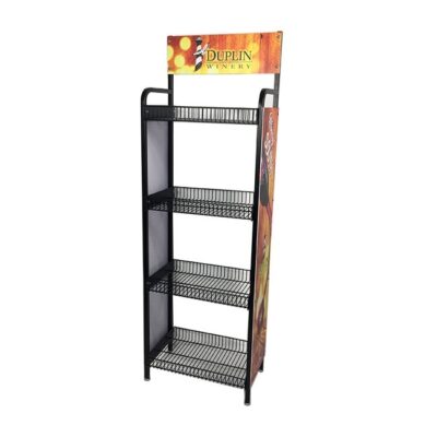 Custom Supermarket Retail Beverage Cabinet Wire Rack
