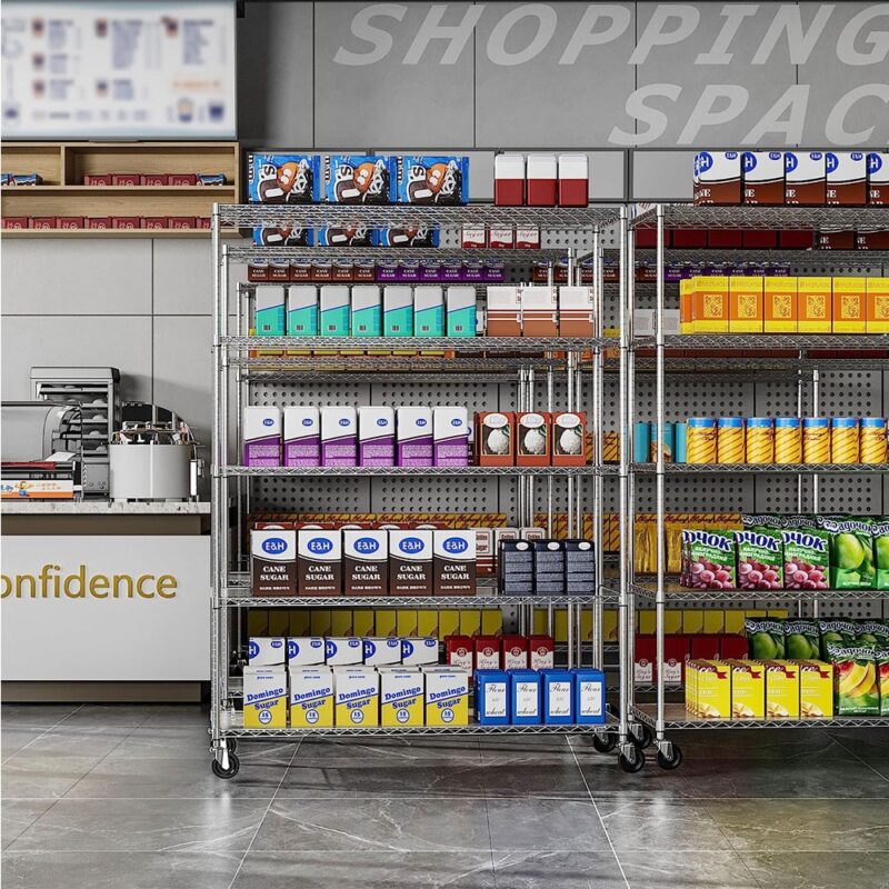 Hot Walk-in Freezer Wire Shelving Shelf With Wheels