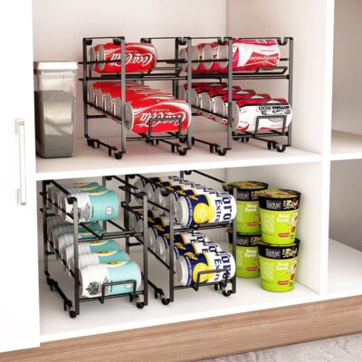 Drink Holder Anti-tip Wire Rack Beverage Cans Organiser