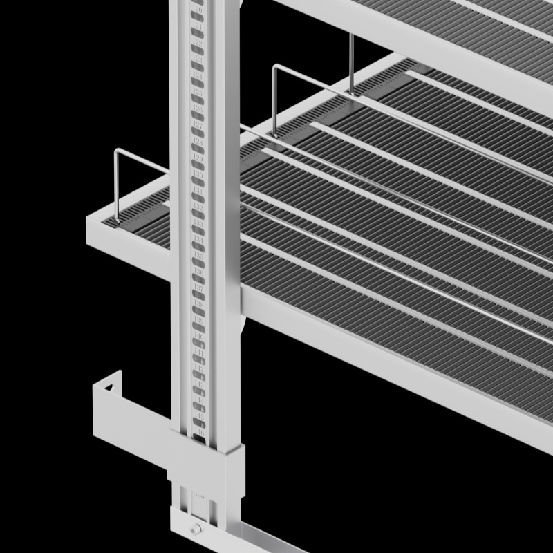 Walk-in Refrigerated Wire Shelving Perforated Gondola