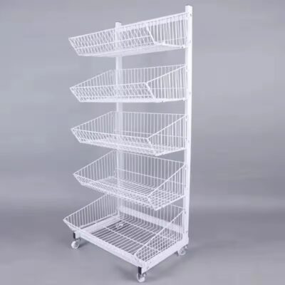 Custom Supermarket Gondola Drink Holder Anti-tip Wire Rack