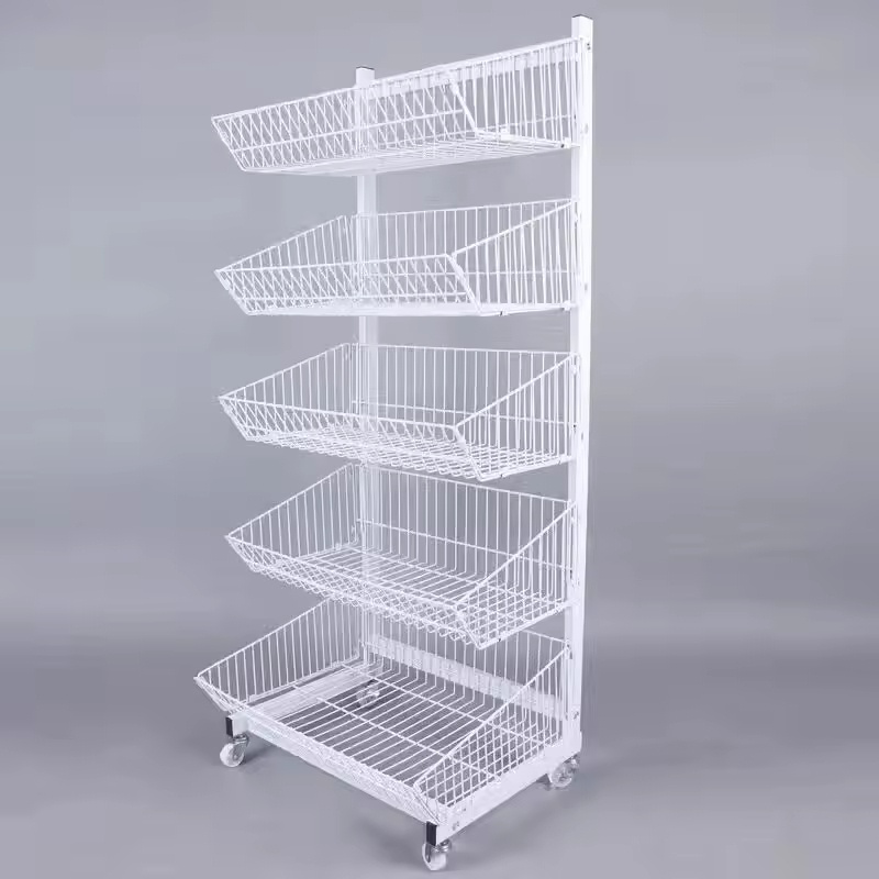 Custom Supermarket Gondola Drink Holder Anti-tip Wire Rack