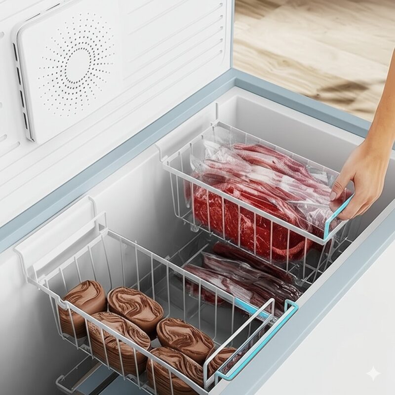 Manufacture Chest Freezer Basket Wire Freezer Organizer