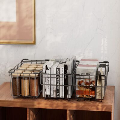 Stainless Steel Freezer Baskets With Open Grid Design