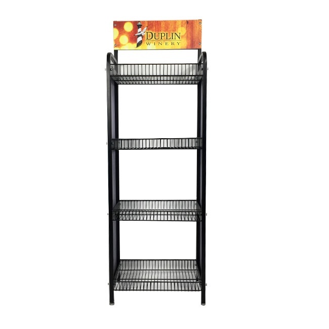 Custom Supermarket Retail Beverage Cabinet Wire Rack