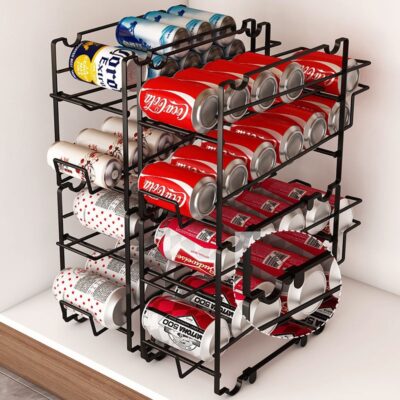 Drink Holder Anti-tip Wire Rack Beverage Cans Organiser