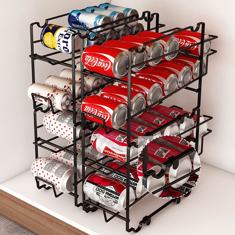 Drink Holder Anti-tip Wire Rack Beverage Cans Organiser