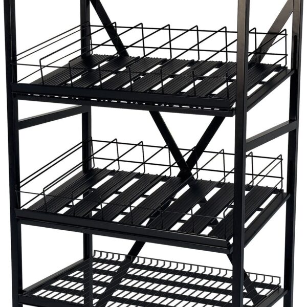 4-9.jpg Heavy Duty Metal And Metallic Beverage Bottle Display Rack