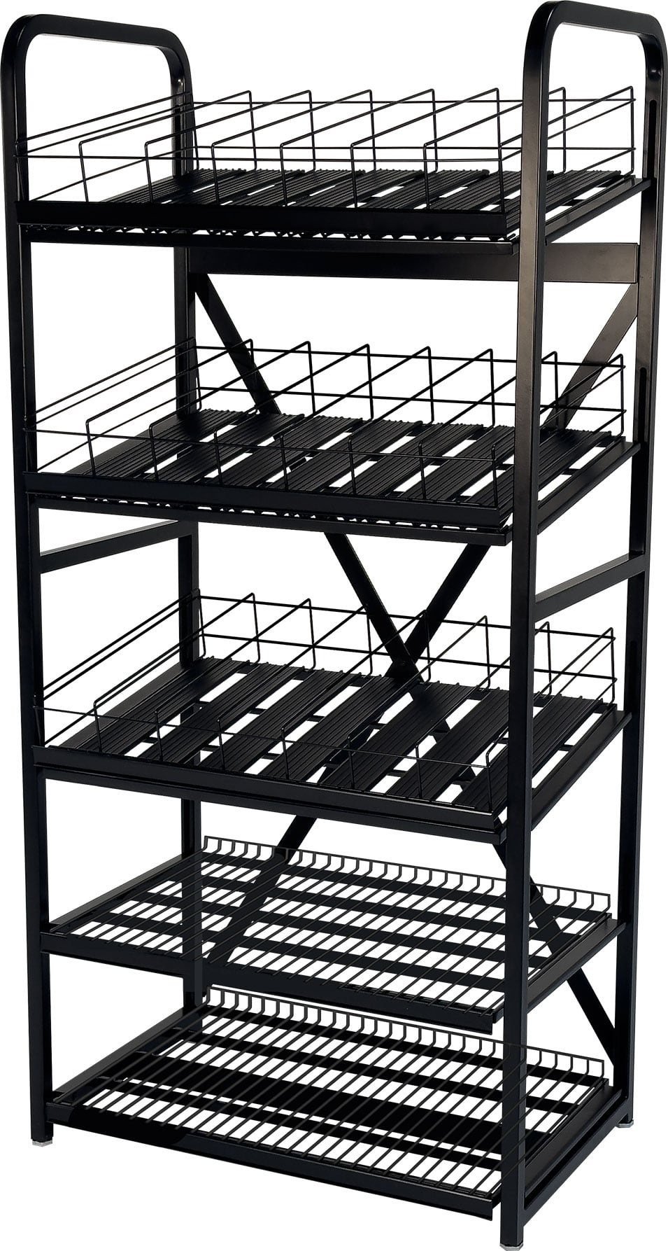 4-9.jpg Heavy Duty Metal And Metallic Beverage Bottle Display Rack