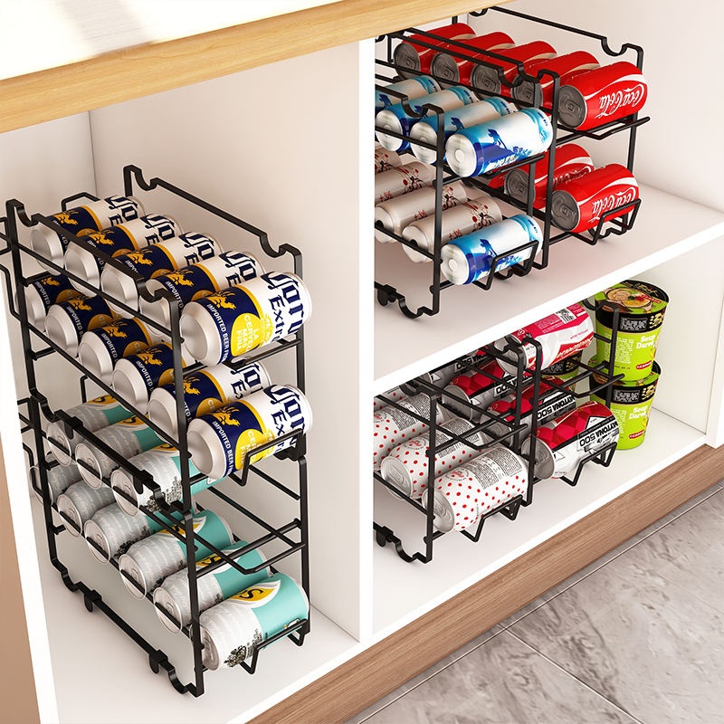 Drink Holder Anti-tip Wire Rack Beverage Cans Organiser