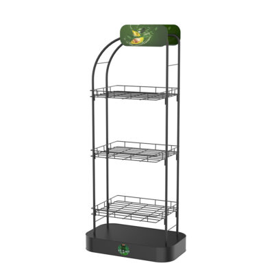 Unique Yellow Floor Standing Beverage Cabinet Wire Rack