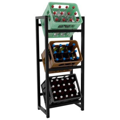 Beverage Cabinet Wire Shelving Narrow Metal Shelf  Beverage Crates