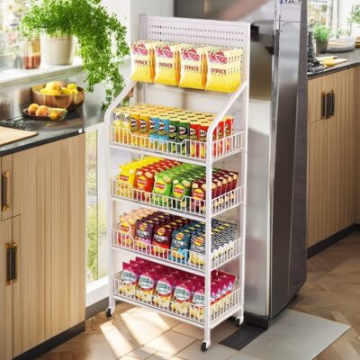 Display Slanted Storage Beverage Cabinet Wire Shelving
