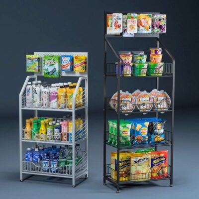 Store Beverage Cabinet Wire Rack Stand For Store Shelves
