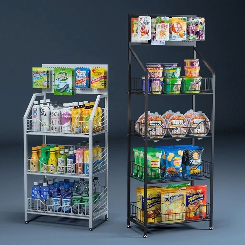 Store Beverage Cabinet Wire Rack Stand For Store Shelves