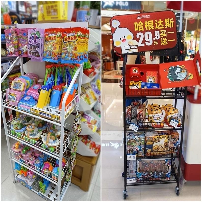 Store Beverage Cabinet Wire Rack Stand For Store Shelves