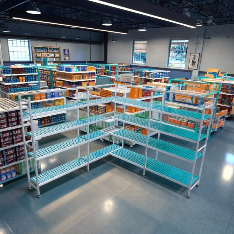 Cold Storage Room Multilayer Wire Shelving Metal Shelves