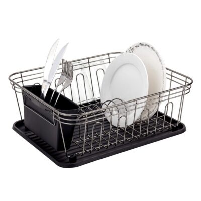 Dish Drying Rack With Tray Drainer For Drying Glasses