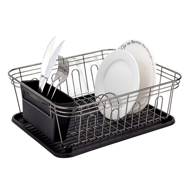 Dish Drying Rack With Tray Drainer For Drying Glasses