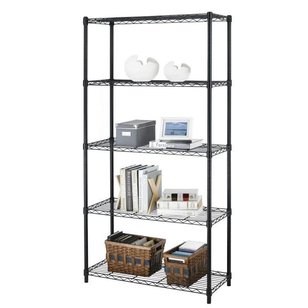 Non-sandard-wire-shelving-1.jpg Wire Rack Storage Organizer Black Non-standard Wire Shelving