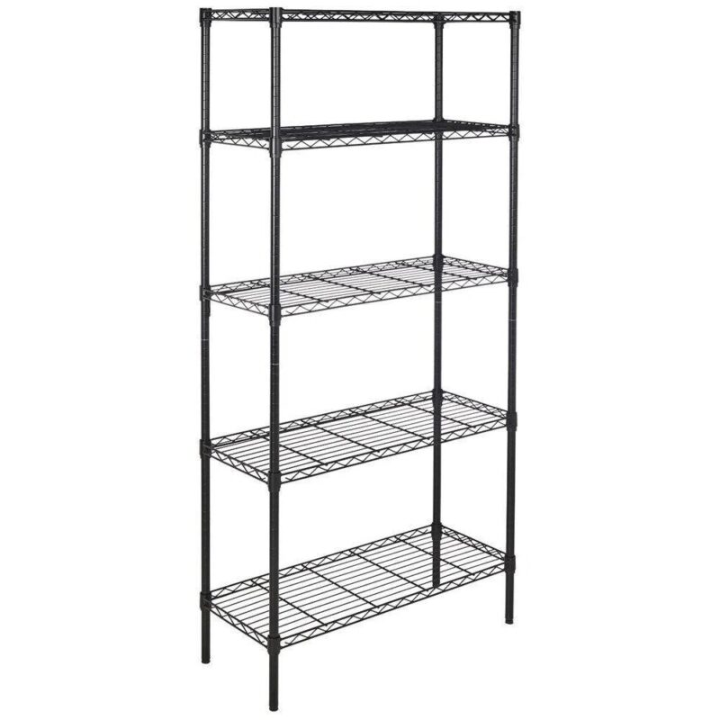 Wire Rack Storage Organizer Black Non-standard Wire Shelving