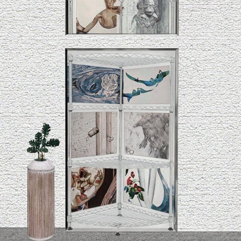 Polygonal Corner Shelf Metal Non-standard Wire Shelving